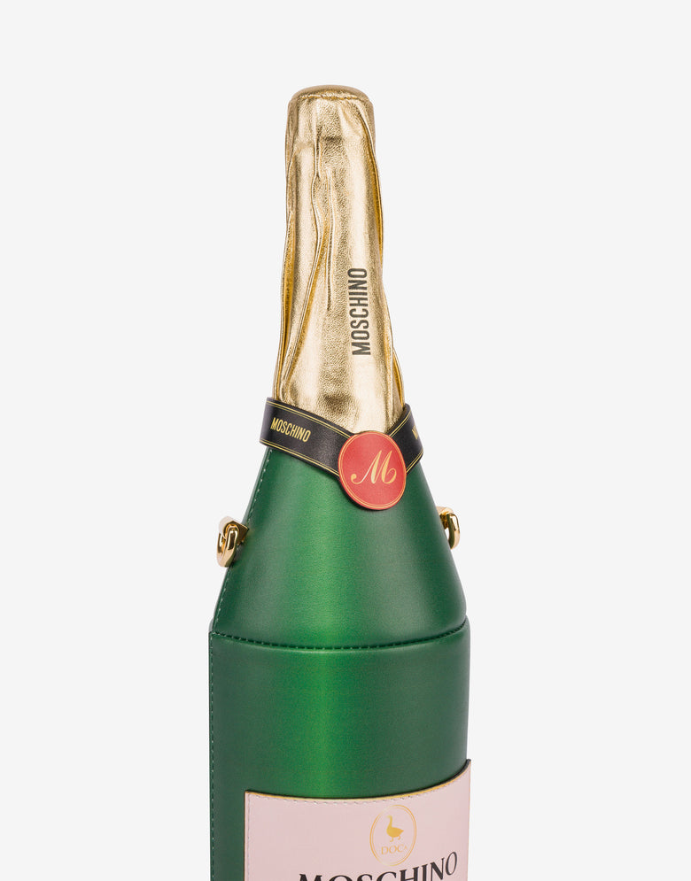 Champagne bottle bag Bottle green Moschino 3