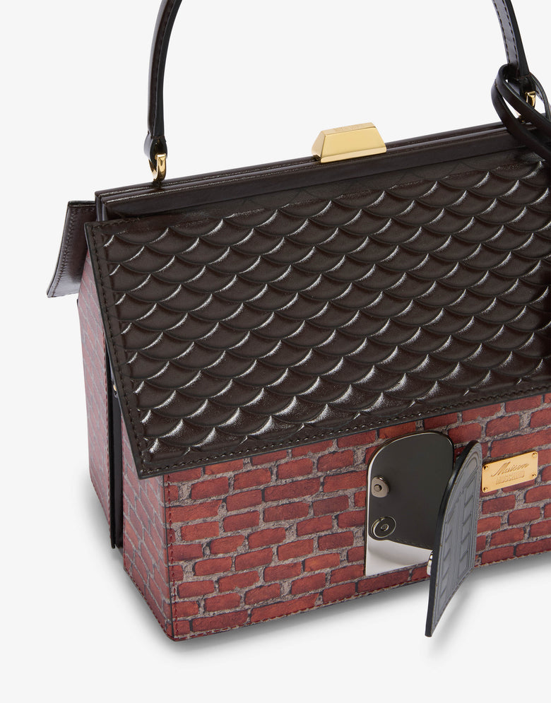 House Bag Brown Moschino 3