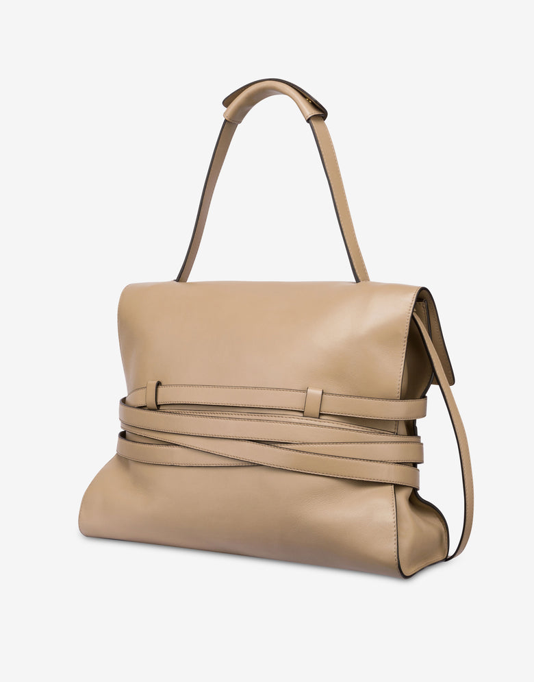 Moschino Tie Me中号包袋 米色 Moschino 1