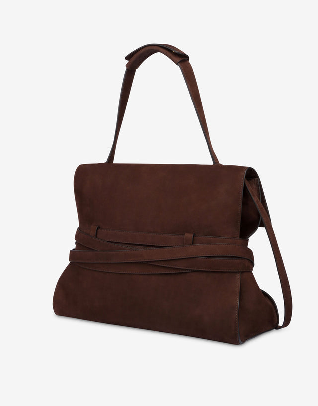 Moschino Tie Me mittlere Handtasche Dunkelbraun Moschino 1
