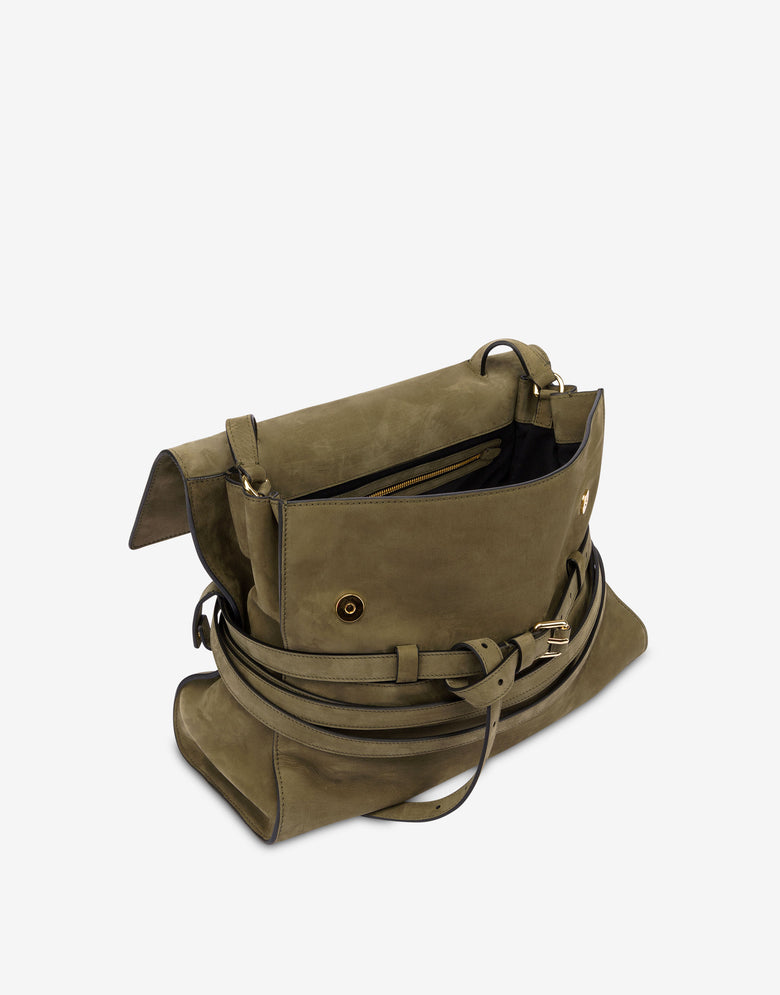 Moschino Tie Me Medium Handbag Military green Moschino 2