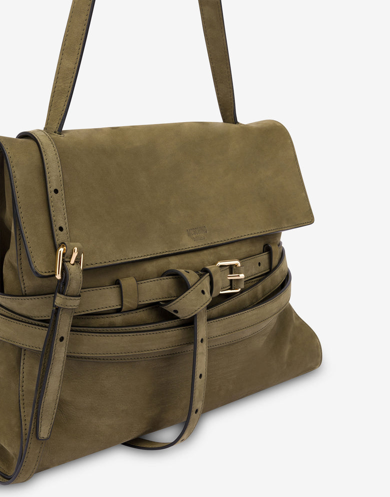 Moschino Tie Me Medium Handbag Military green Moschino 3