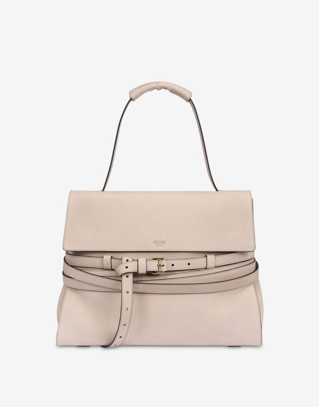 Moschino Tie Me Medium Handbag Grey Moschino 0