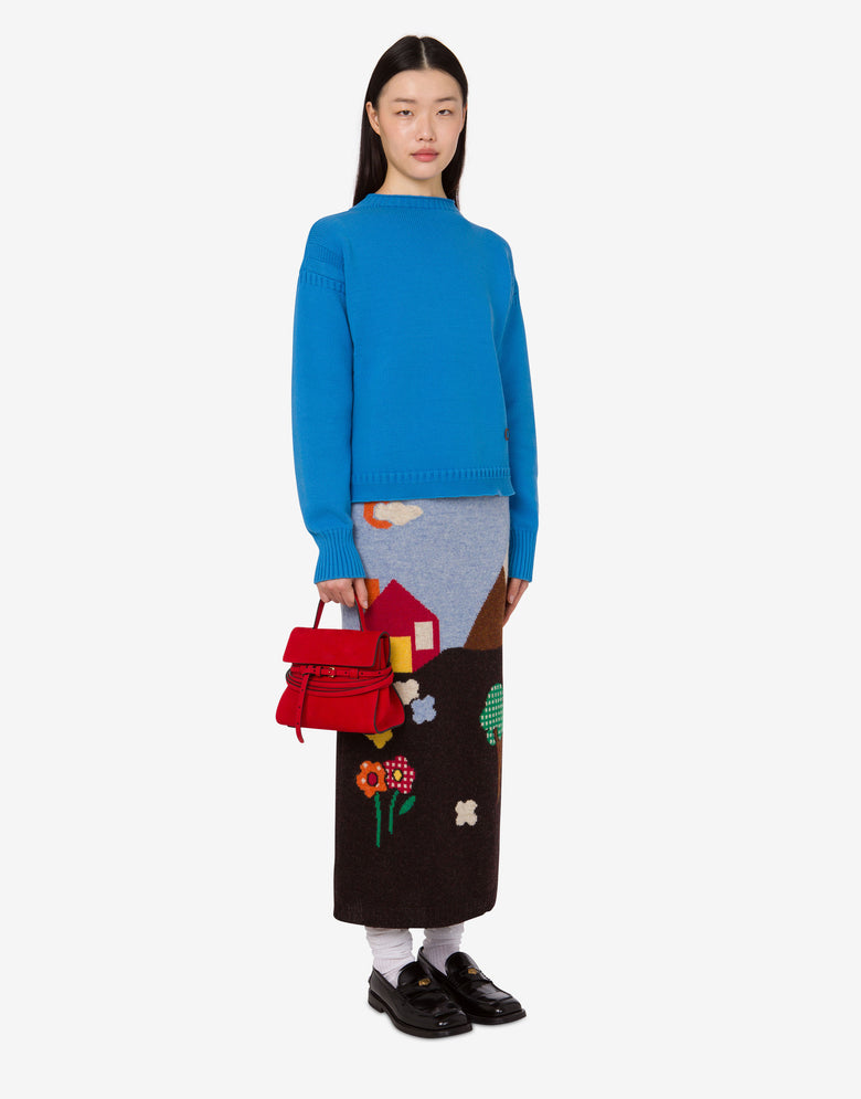 Borsa a a mano piccola Moschino Tie Me Rosso Moschino 4