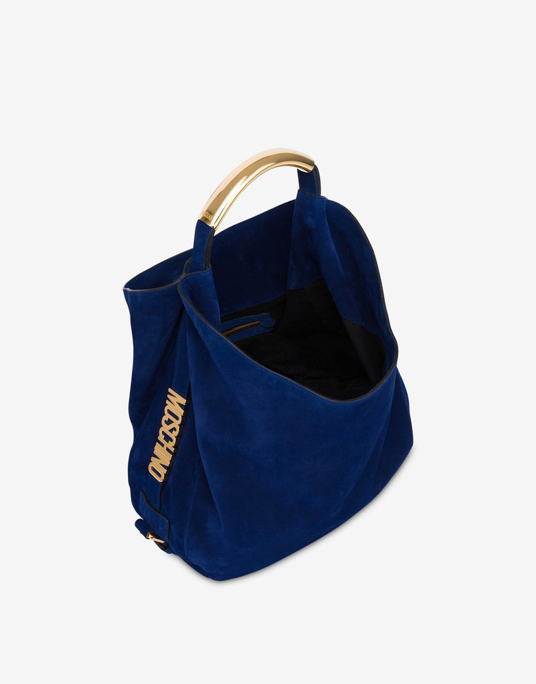 Bolsa de ombro média Moschino Handle Me Azul Moschino 2