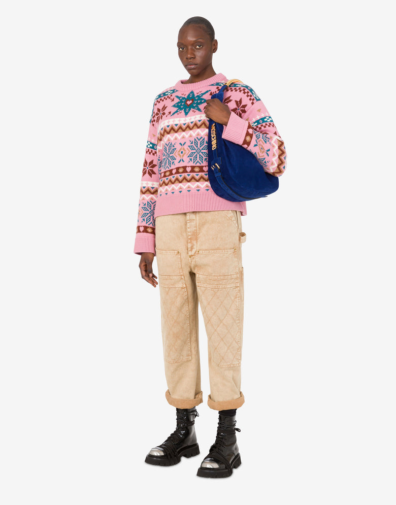 Moschino Handle Me Medium Shoulder Bag Blue Moschino 4