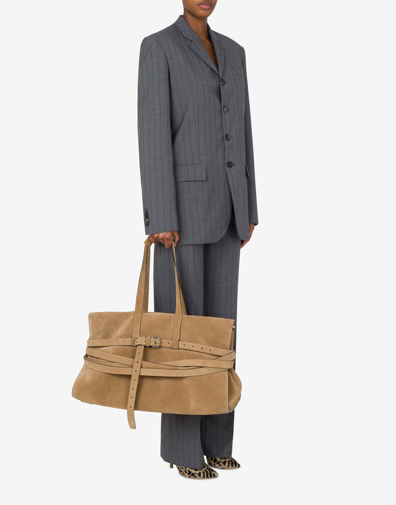 Moschino Tie Me Boston Bag Beige Moschino 4