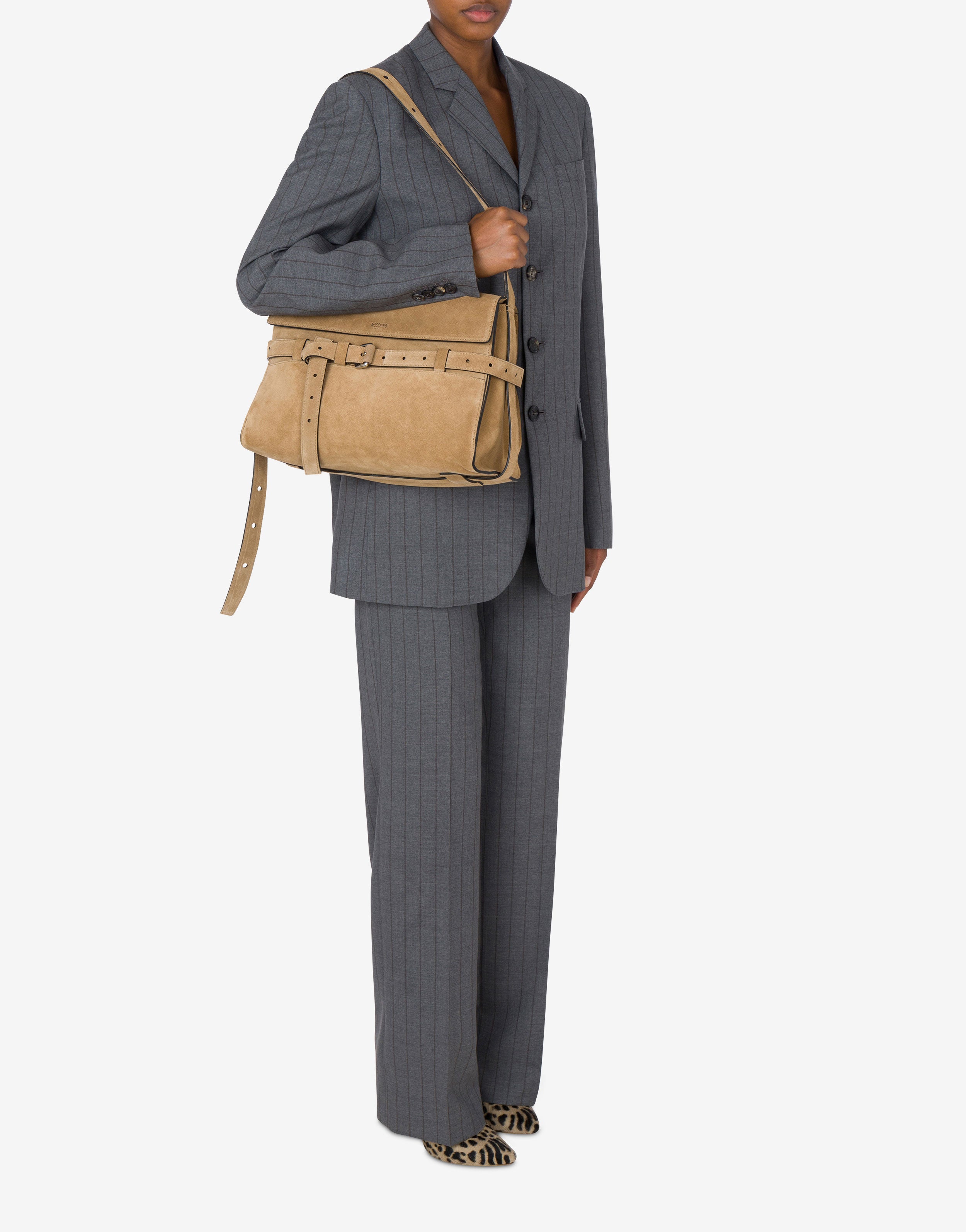 【Moschino】タイミー スエード ショルダーバッグ Moschino Tie Me Bag | Moschino
