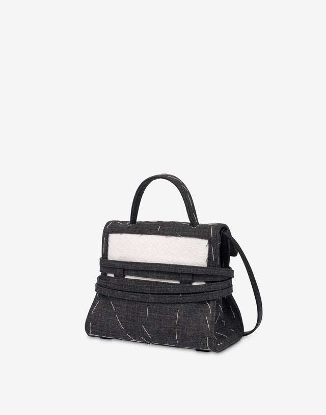 Moschino Tie Me Small Hand Bag Black Moschino 1