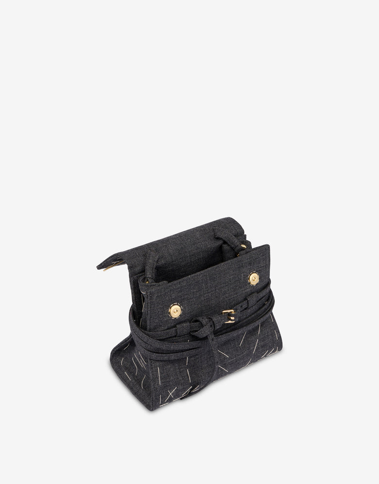 Moschino Tie Me Small Hand Bag Black Moschino 2