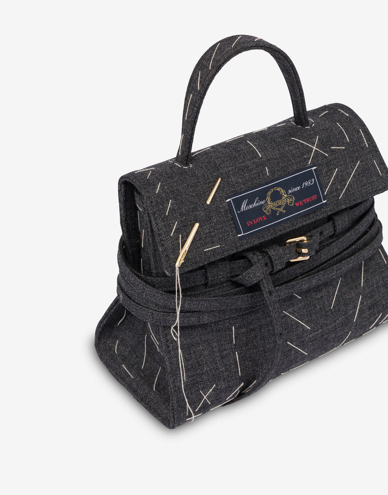 Moschino Tie Me Small Hand Bag Black Moschino 3