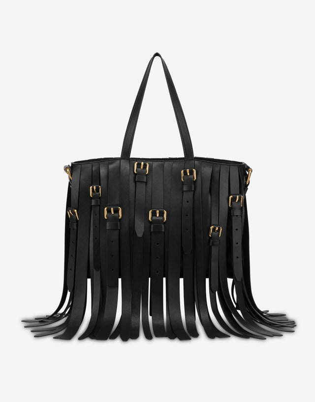 Multibelts nappa shopper Black Moschino 0