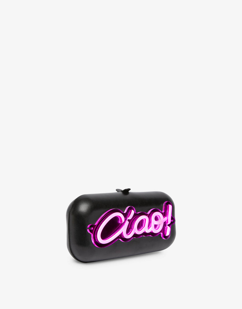 Neon Clutch Hello! Black Moschino 3