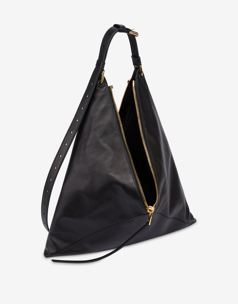 Borsa hobo in nappa Nero Moschino 2