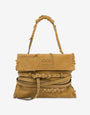 Moschino Tie Me bag in suede with stitching Medium