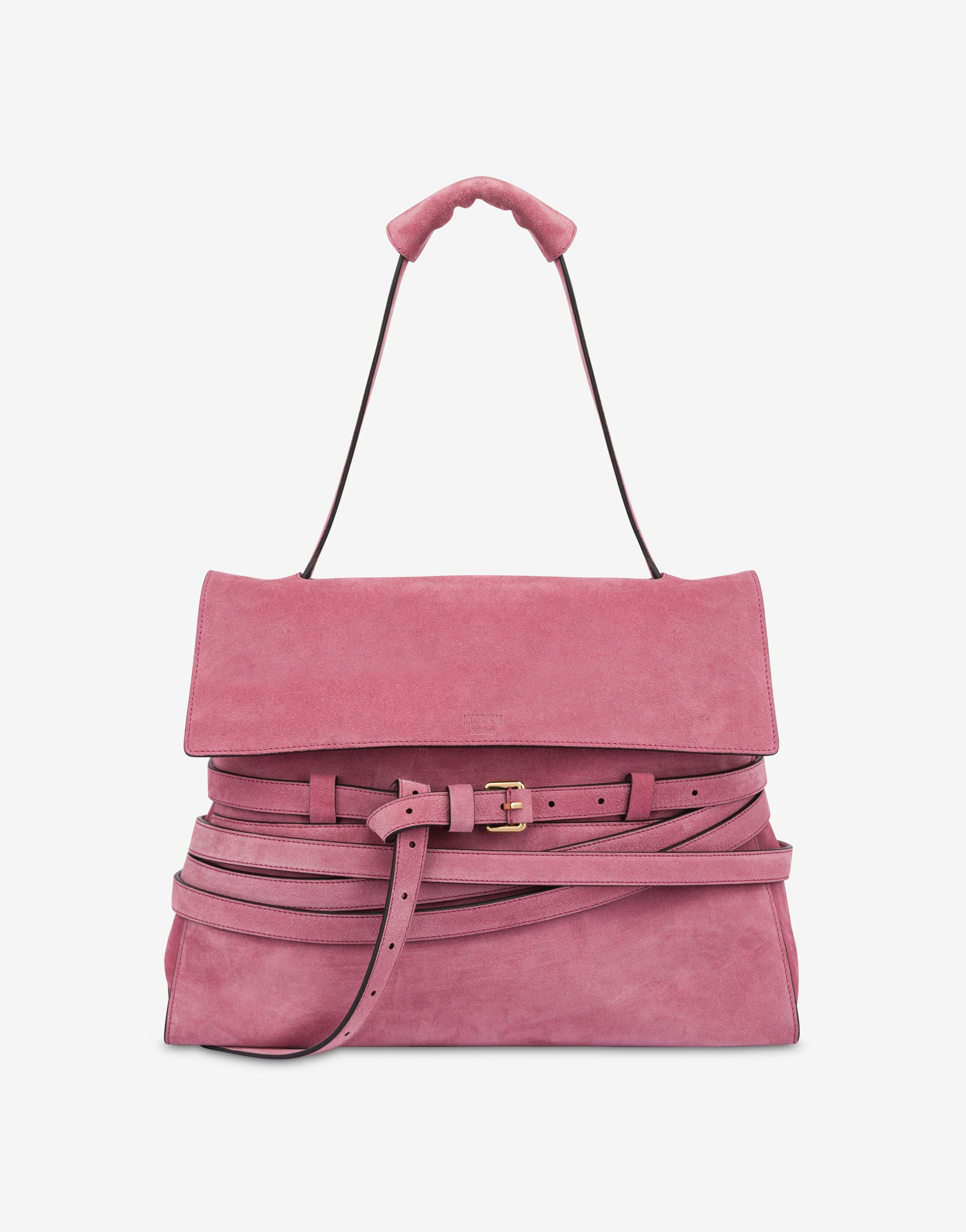 Moschino Tie Me bag in suede Medium