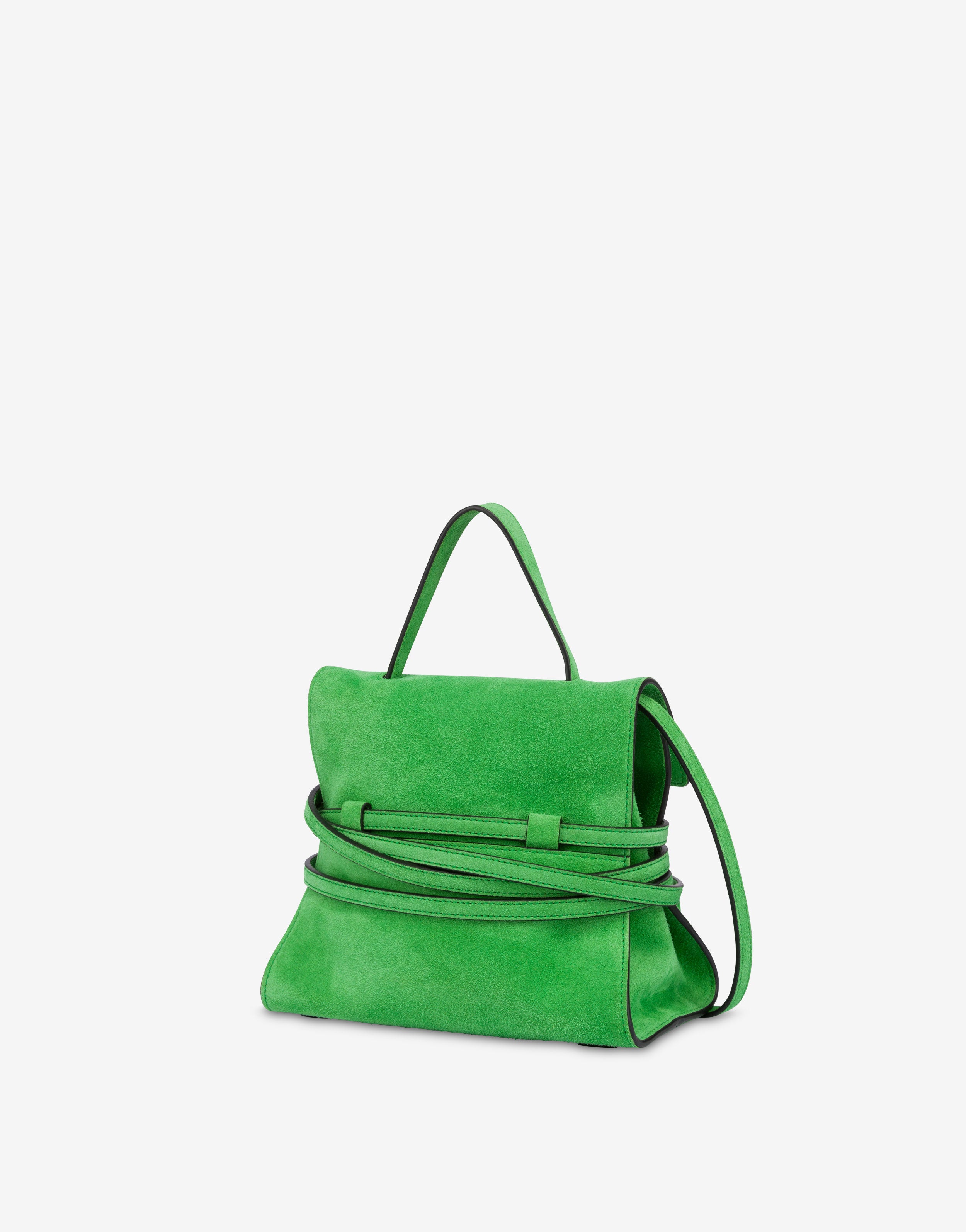 【Moschino】Tie me ラージレザーバッグ Moschino Tie Me bag with stitching Medium | Moschino