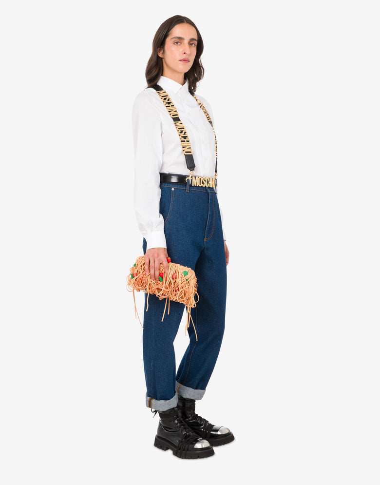 Spaghetti bag Beige Moschino 4