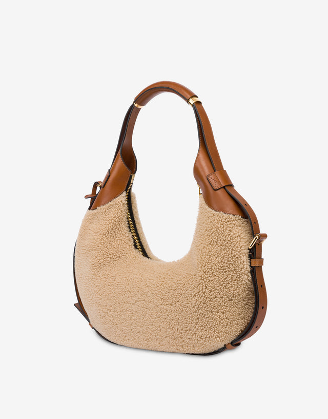 Moschino Handle Me Hobo Bag Beige Moschino 1