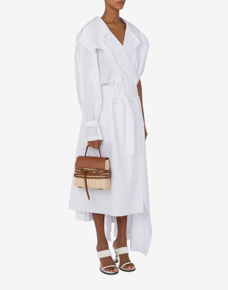 Moschino Tie Me bag in rattan Small Ivory Moschino 4