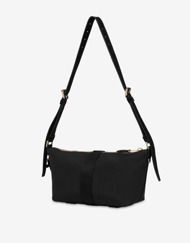 Bolsa hobo de nailon Negro Moschino 1