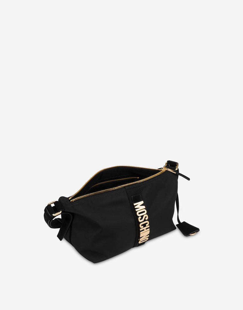 Bolsa hobo de nailon Negro Moschino 2