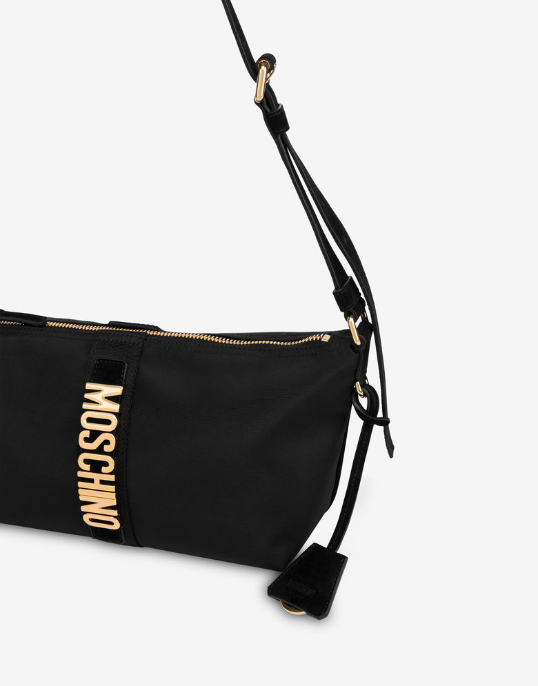 Bolsa hobo de nailon Negro Moschino 3