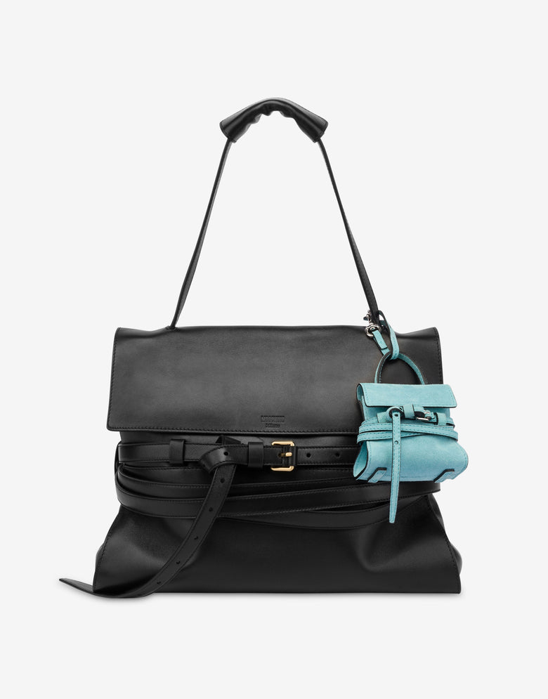 Borsa micro Moschino Tie Me Celeste Moschino 3
