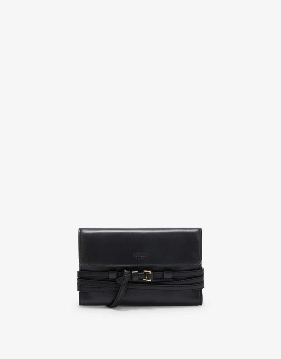 Tie Me Wallet Black Moschino 0