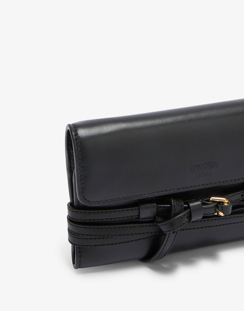 Tie Me Wallet Black Moschino 3
