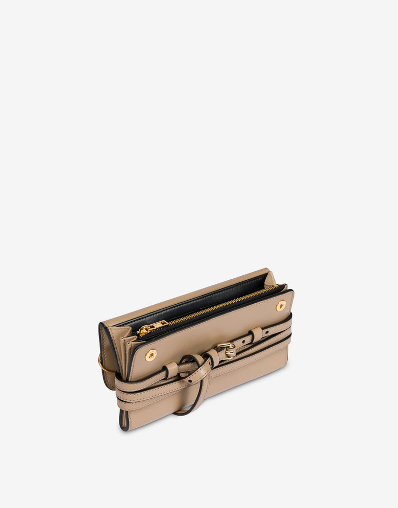 Cartera Tie Me Ècru Moschino 2