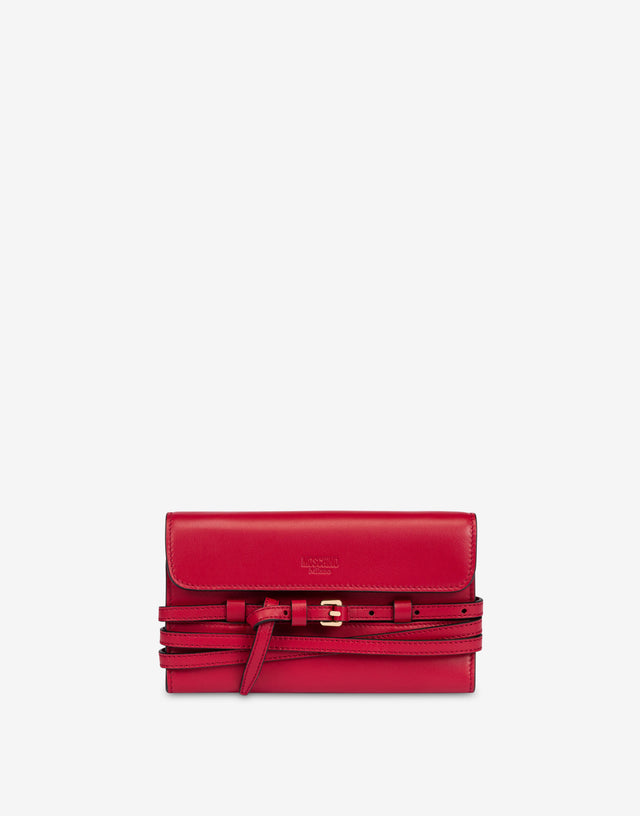 Tie Me Wallet Red Moschino 0