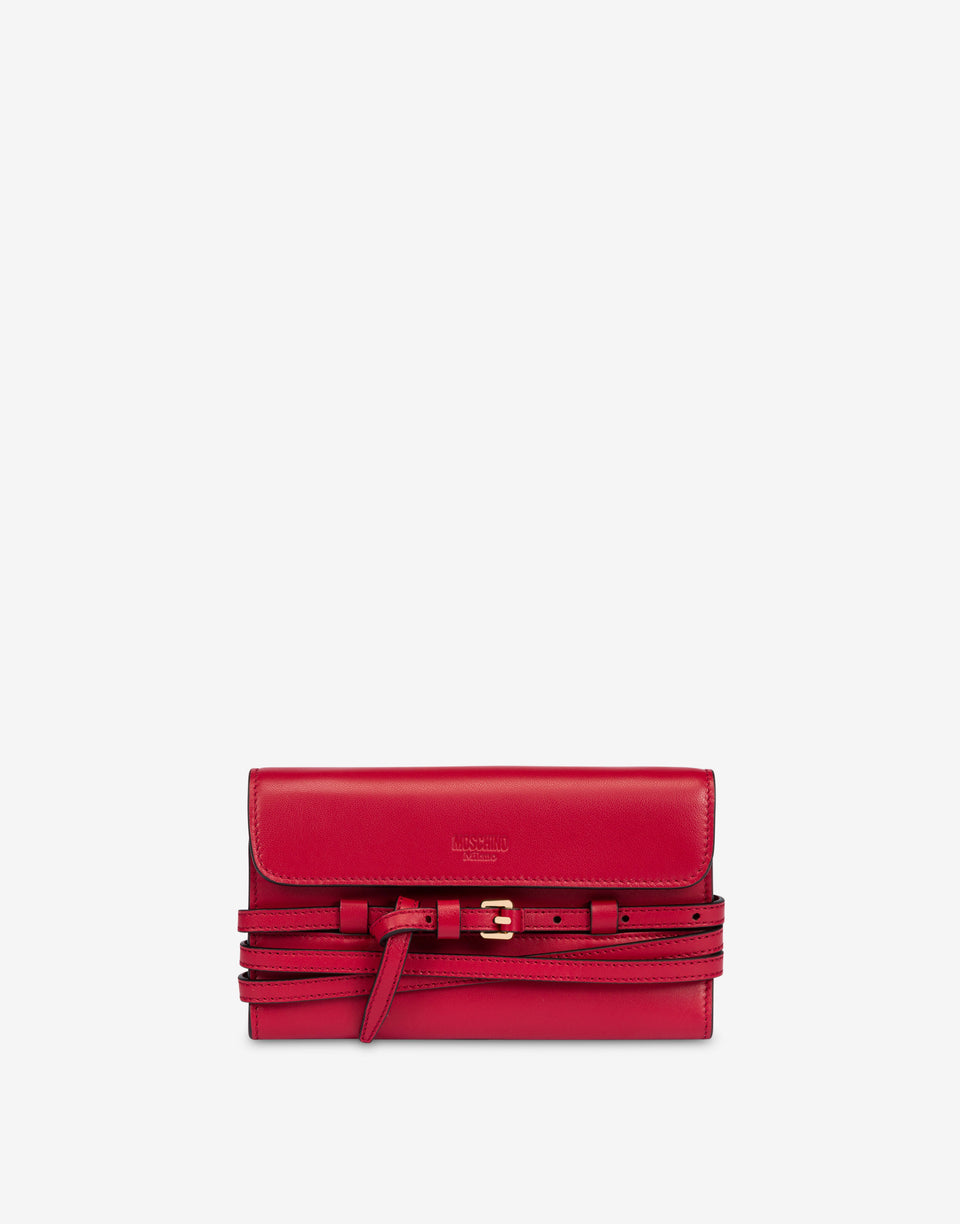 Tie Me Wallet Red Moschino 0