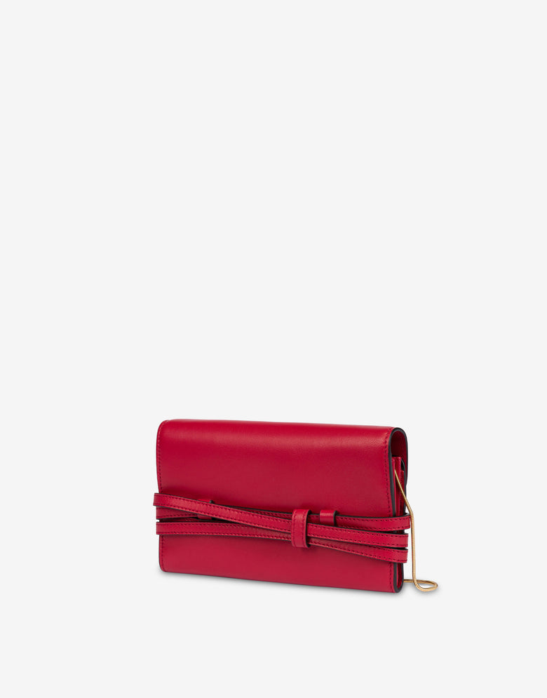 Tie Me Wallet Red Moschino 1