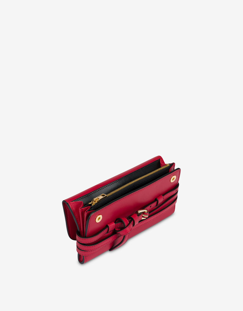 Tie Me Wallet Red Moschino 2