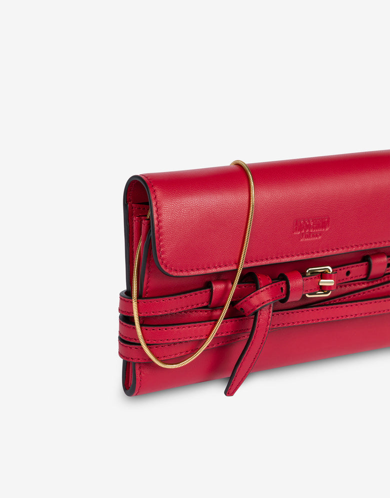 Tie Me Wallet Red Moschino 3