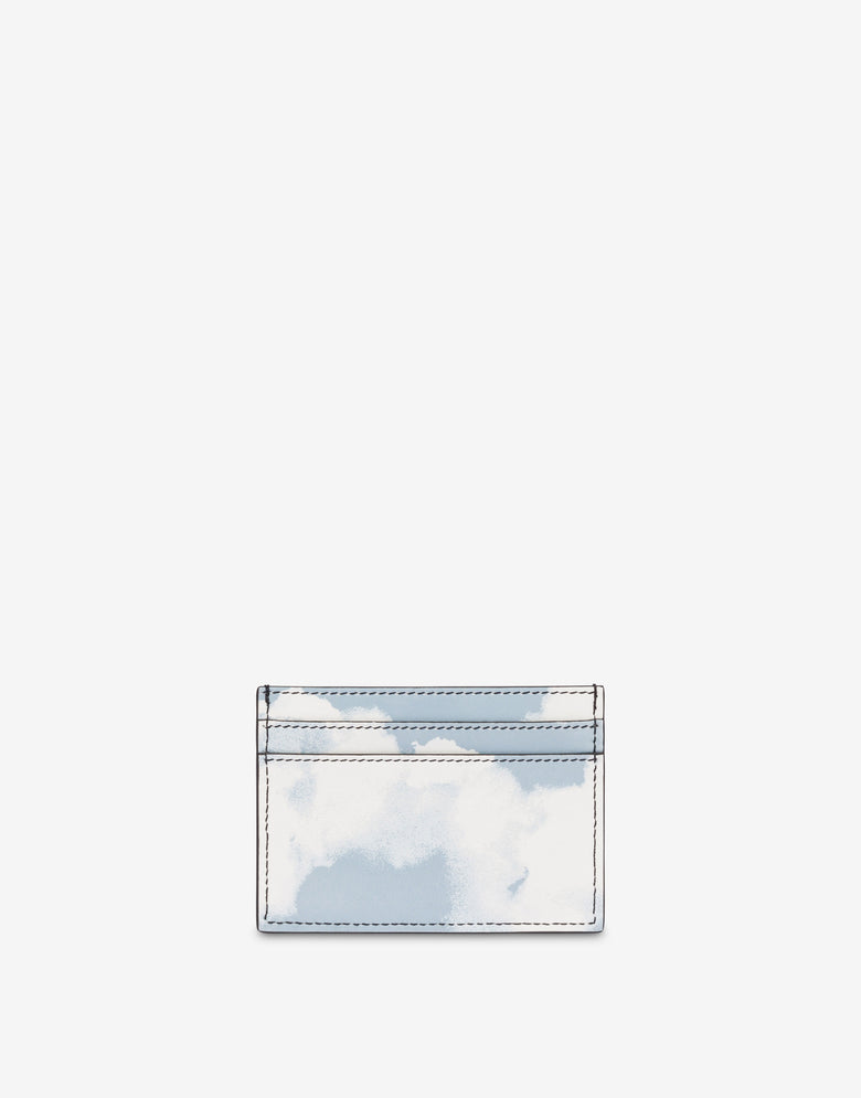 Porte-cartes Archive Clouds Bleu clair Moschino 1