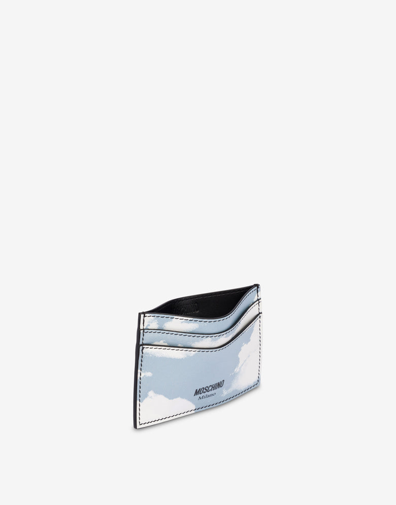 Porte-cartes Archive Clouds Bleu clair Moschino 2