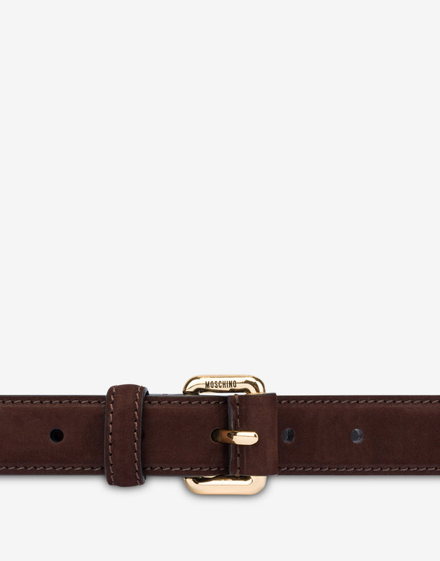 Nubuck Belt Dark brown Moschino 1