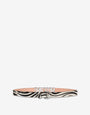 Zebra Lettering Calfskin Belt