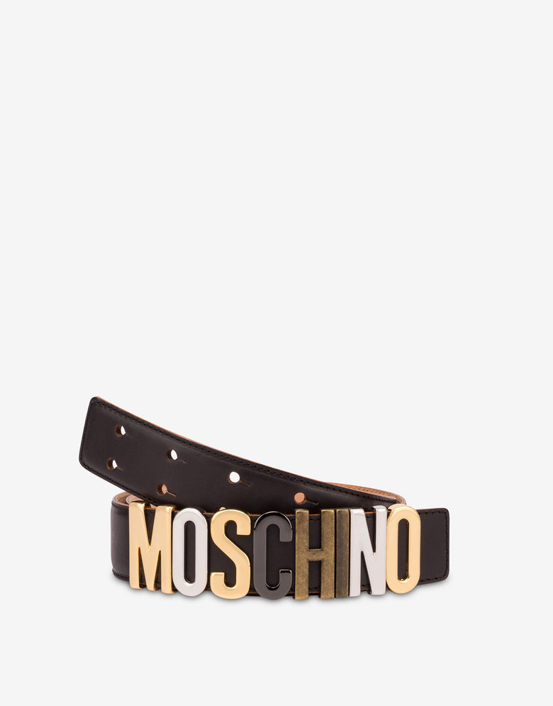 Cinto em pele de bezerro Schwarz Moschino 2