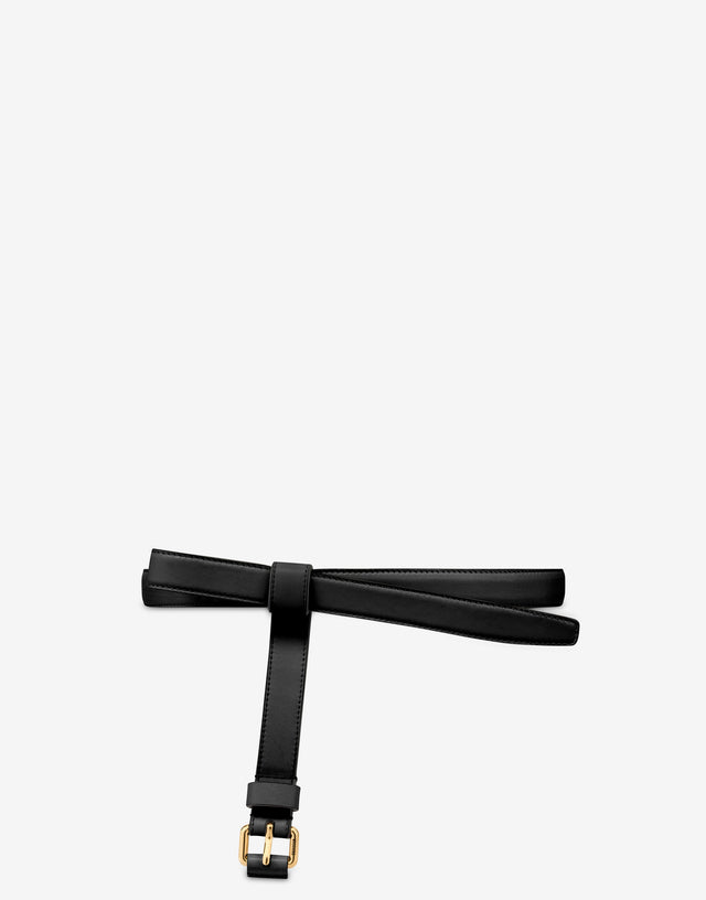 Nappa leather belt Black Moschino 1