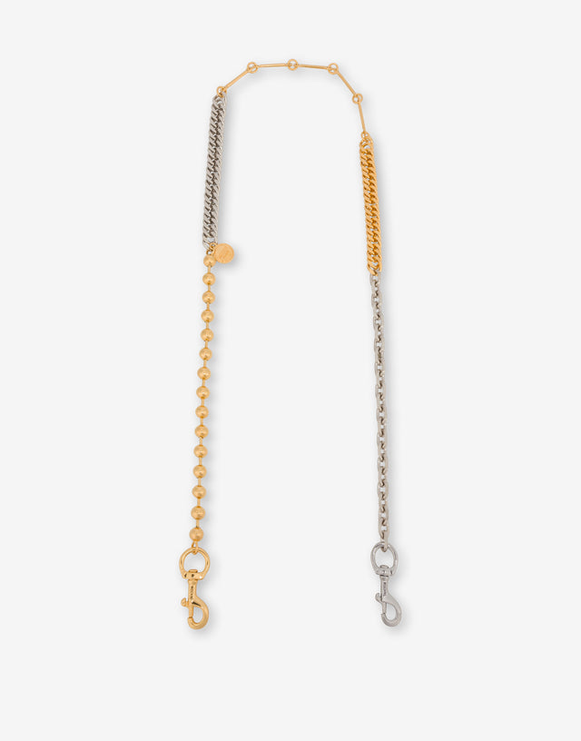 Schultertasche mit Kette Mixed Chains Gold Moschino 0