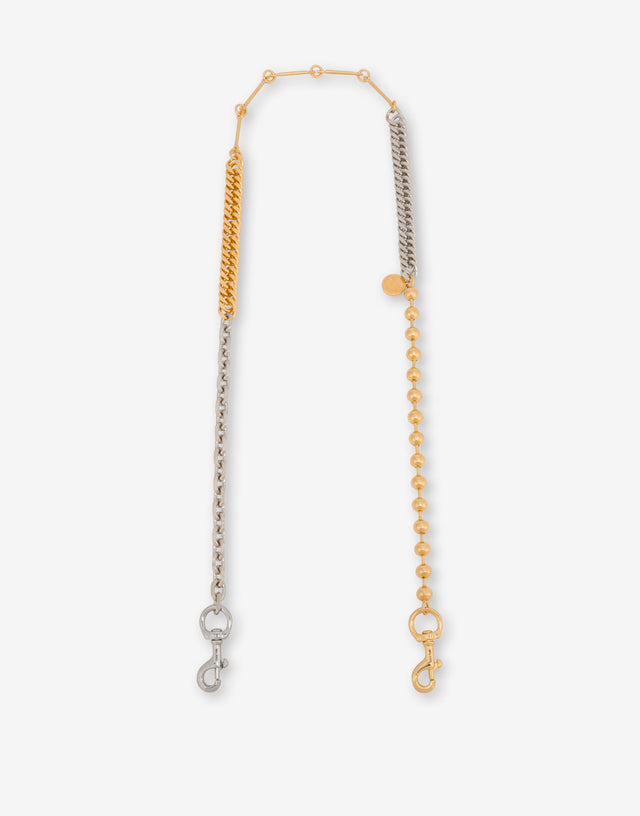 Schultertasche mit Kette Mixed Chains Gold Moschino 1