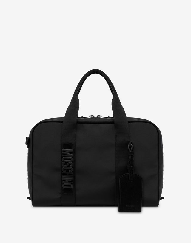 Borsa a mano da viaggio in nylon cordura Nero Moschino 0