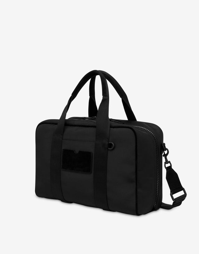 Borsa a mano da viaggio in nylon cordura Nero Moschino 1