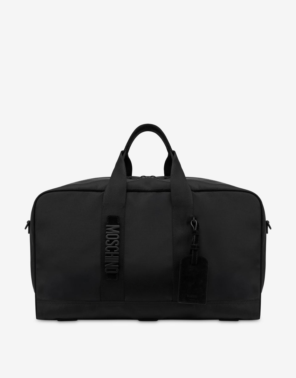 Borsone da viaggio in nylon cordura Nero Moschino 0