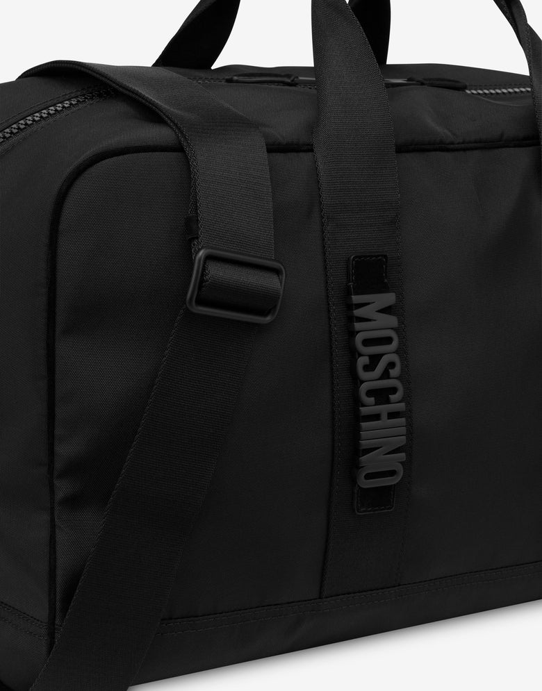 Borsone da viaggio in nylon cordura Nero Moschino 3