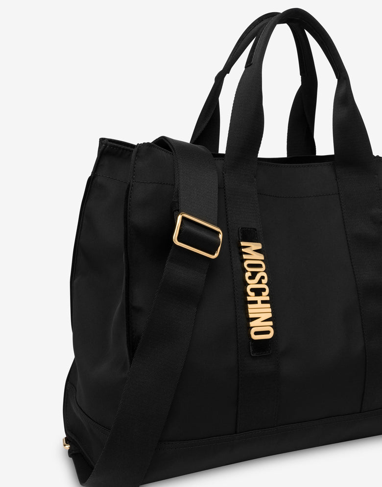 Shopper in nylon cordura Nero Moschino 3