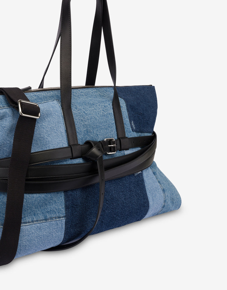 Moschino Tie Me Travel Bag Blue Denim Moschino 3